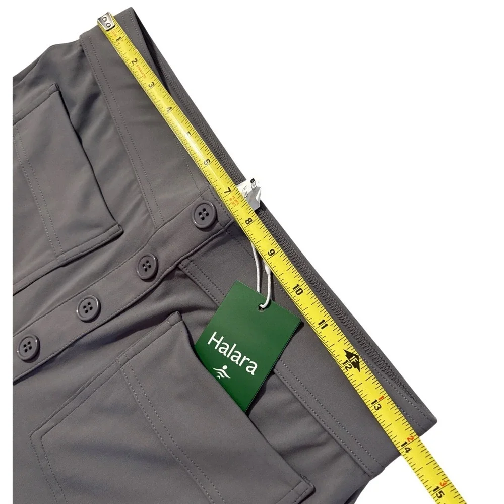 Halara Wide Leg Elastic Waist Stretch Pants Gray Women's Size M NWT